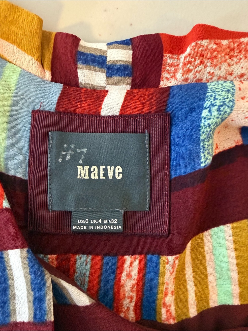 Maeve Anthropologie Multicolor Striped Shift Dress Size 0 - Picture 9 of 14